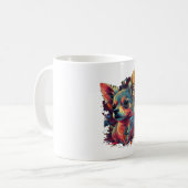 チワワ抽象芸術絵画ズカラーカワイドッグ コーヒーマグカップ (正面左)