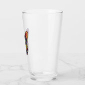 チワワ抽象芸術絵画ズカラーカワイドッグ タンブラーグラス (左)