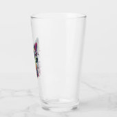チワワ抽象芸術絵画ズカラーカワイドッグ タンブラーグラス (左)