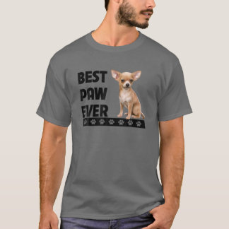 チワワ最高のポーエバーファーズデイドッグパパ恋人 Tシャツ