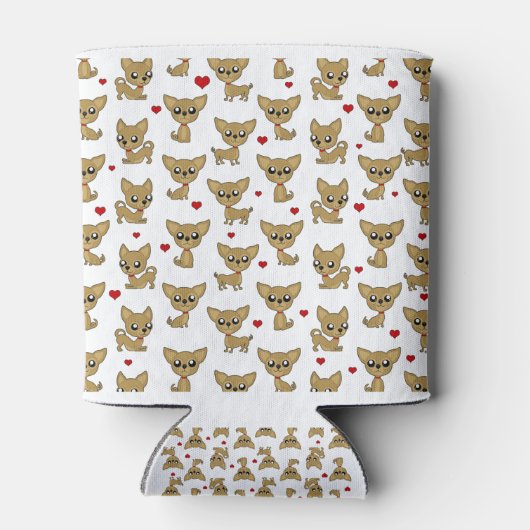 チワワ模様 缶クーラー (裏面)