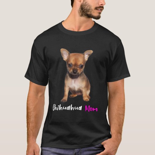 チワワ母の犬の子犬ギフト Tシャツ (正面)