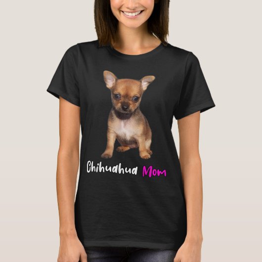 チワワ母の犬の子犬ギフト Tシャツ (正面)