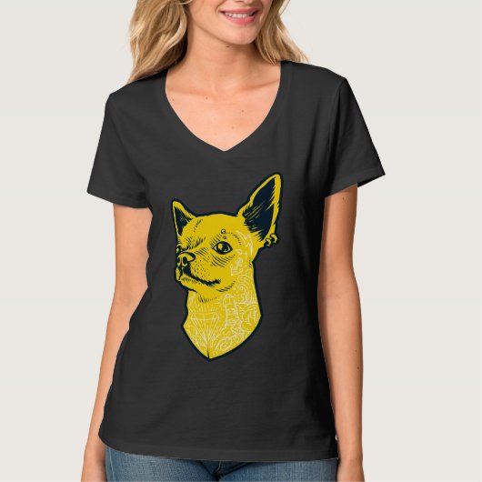 チワワ熱狂するア Tシャツ (正面)