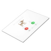 チワワ犬が呼び出し、私は行かなければならない ノートパッド (アングル)