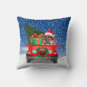 チワワ犬とクリスマスプレゼント クッション (裏面)