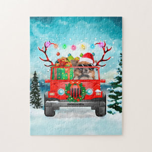 チワワ犬とクリスマスプレゼント ジグソーパズル