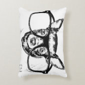 チワワ犬のイラストレーションのスケッチ アクセントクッション (正面(垂直))