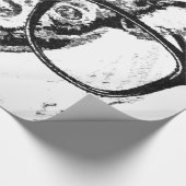 チワワ犬のイラストレーションのスケッチ ラッピングペーパー (角)