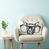 チワワ犬のイラストレーションのスケッチ ランバークッション (椅子)