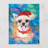 チワワ犬のクリスマス シーズンポストカード (正面)