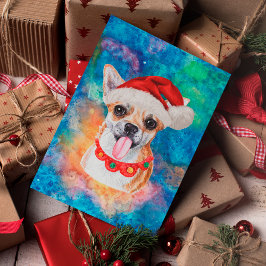 チワワ犬のクリスマス シーズンポストカード