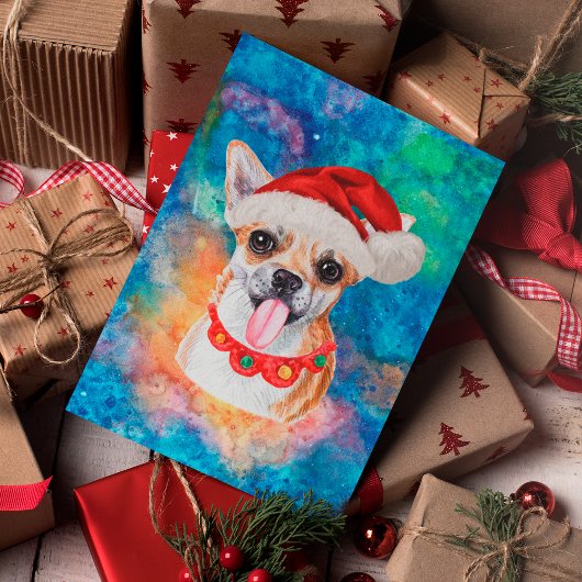 チワワ犬のクリスマス シーズンポストカード