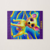 チワワ犬のパズルパーソナライズされた名。 ジグソーパズル (横)