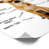 チワワ犬の動物の愛人の所有者の男性の解剖学 ポスター (角)