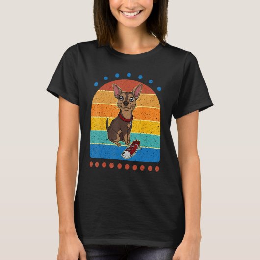 チワワ犬の子犬の飼い主の飼育者 Tシャツ (正面)