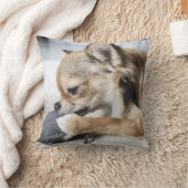 チワワ犬の枕に猫の名前を印刷(2si) クッション (ブランケット)