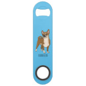 チワワ犬の漫画イラストレーション スピード栓抜き (裏面)