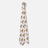 チワワ犬の漫画イラストレーション ネクタイ (正面)