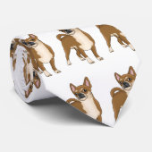 チワワ犬の漫画イラストレーション ネクタイ (ロール)