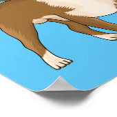 チワワ犬の漫画イラストレーション ポスター (角)