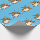 チワワ犬の漫画イラストレーション ラッピングペーパー (角)