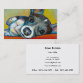 チワワ犬の芸術-愛らしいおもしろいのポートレートの絵画 名刺 (正面/裏面)