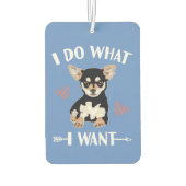 チワワ犬は私がママが欲しいものを行うパパ カーエアーフレッシュナー (裏面)