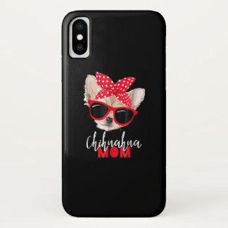 チワワ犬ママサングラスかわいい犬の贈り物 iPhone X ケース