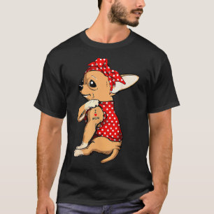 チワワ犬ママBandanaかわいい私はママTattoo M大好き Tシャツ