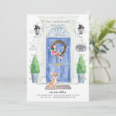 チワワ玄関ドアお引越しのお知らせ 招待状 (スタンド正面)