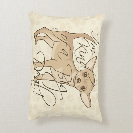 チワワ私はちょっと大事です アクセントクッション (裏面(縦))