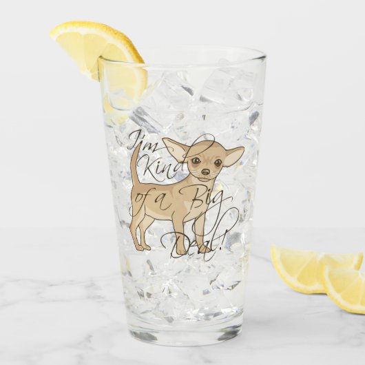 チワワ私はちょっと大事です タンブラーグラス (アイス正面)