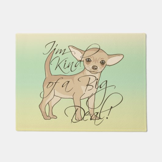 チワワ私はちょっと大事です ドアマット (正面)