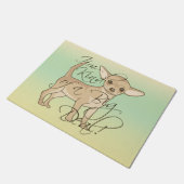 チワワ私はちょっと大事です ドアマット (アングル)