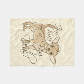 チワワ私はちょっと大事です フリースブランケット (正面(横))