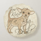 チワワ私はちょっと大事です ラウンドクッション (裏面)