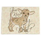 チワワ私はちょっと大事です ラージペーパーバッグ (正面)