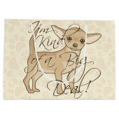 チワワ私はちょっと大事です ラージペーパーバッグ (裏面)