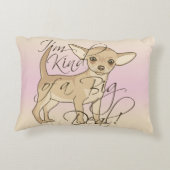 チワワ私はちょっと大事のグラフィック・デザインです アクセントクッション (裏面)