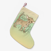 チワワ私はちょっと大事のグラフィック・デザインです スモールクリスマスストッキング (正面 (吊り時))