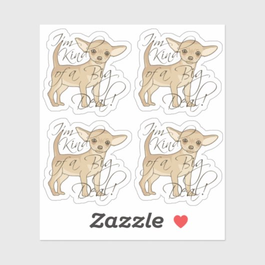 チワワ私は大きなディール輪郭の種類の切り出し シール (シート)