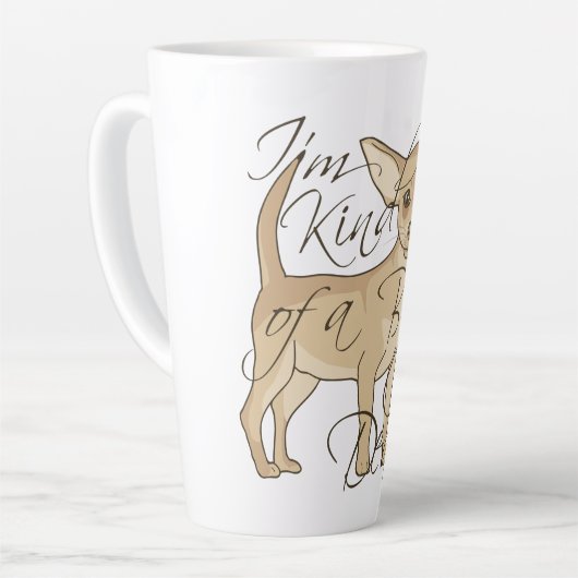 チワワ私は大きな取引の一種である カフェラテマグ (左アングル)