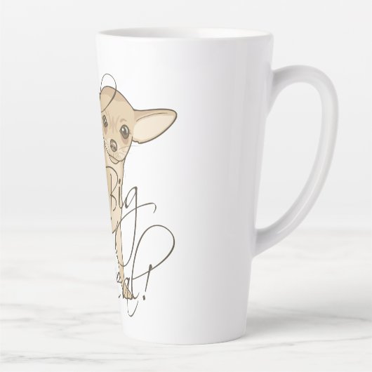 チワワ私は大きな取引の一種である カフェラテマグ (右)