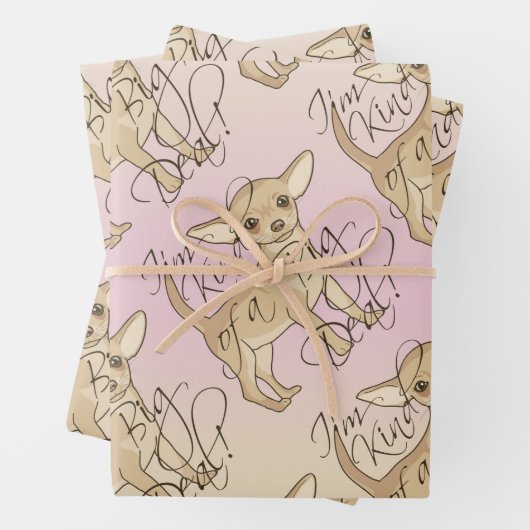 チワワ私は大きな取引の一種である ラッピングペーパーシート (インサイチュ)