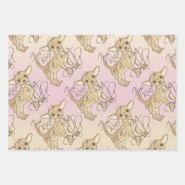 チワワ私は大きな取引の一種である ラッピングペーパーシート