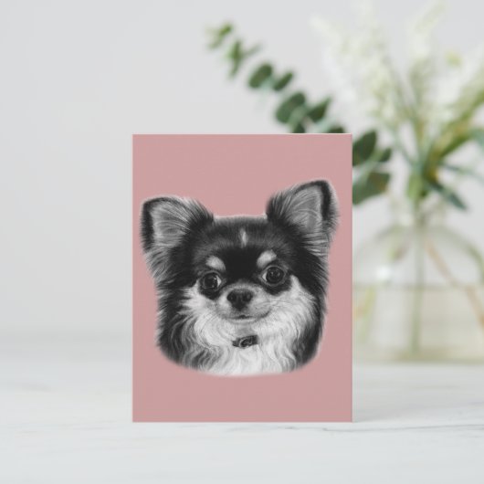 チワワ絵画ス ポストカード (スタンド正面)