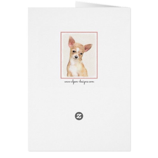 チワワ絵画ズ – かわいいオリジナルドッグアート (裏面)