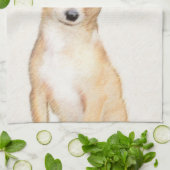 チワワ絵画ズ – かわいいオリジナルドッグアート キッチンタオル (折り畳み)