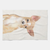 チワワ絵画ズ – かわいいオリジナルドッグアート キッチンタオル (横)